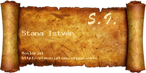 Stana István névjegykártya